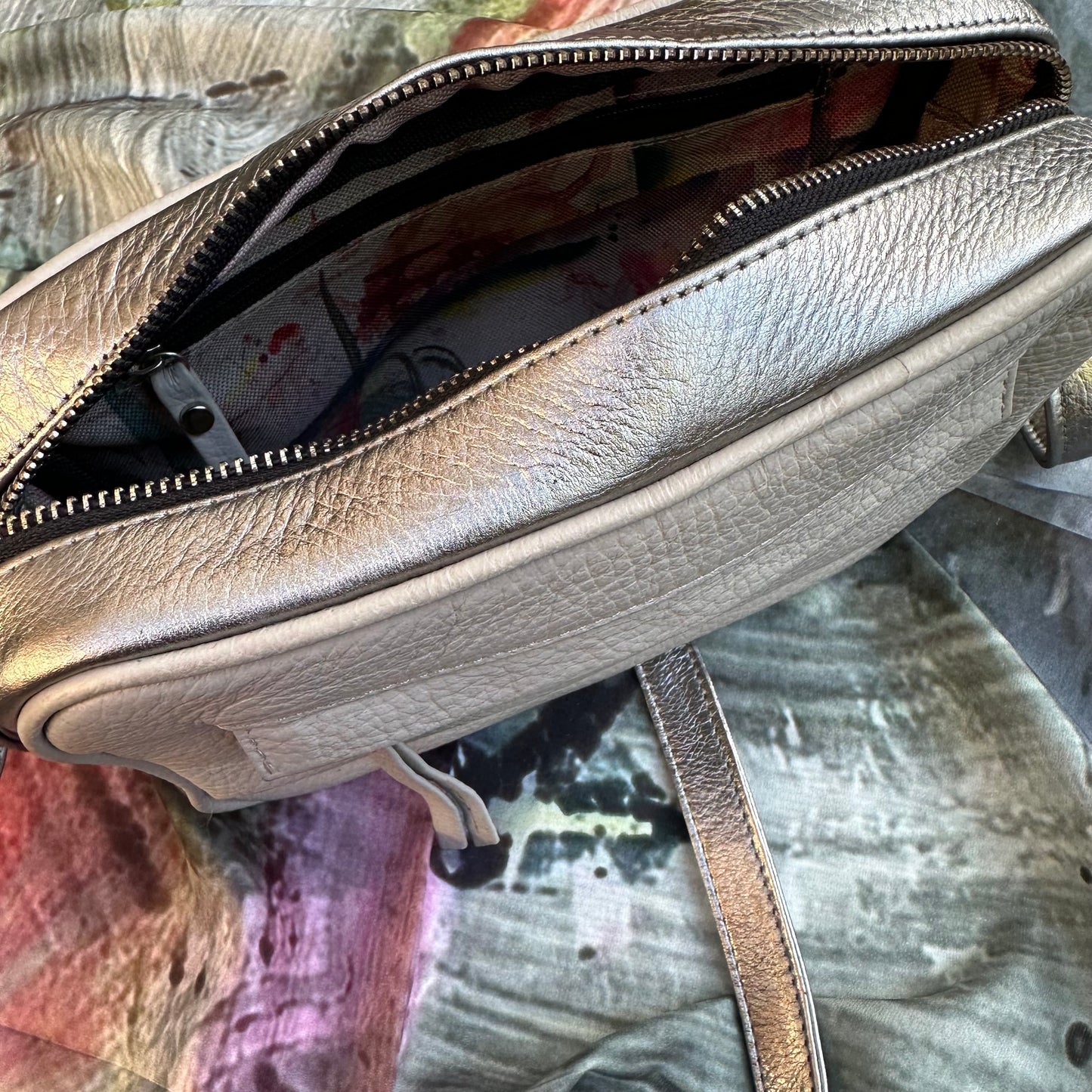 The Studio Box Bag - Pewter Mix - Chalk