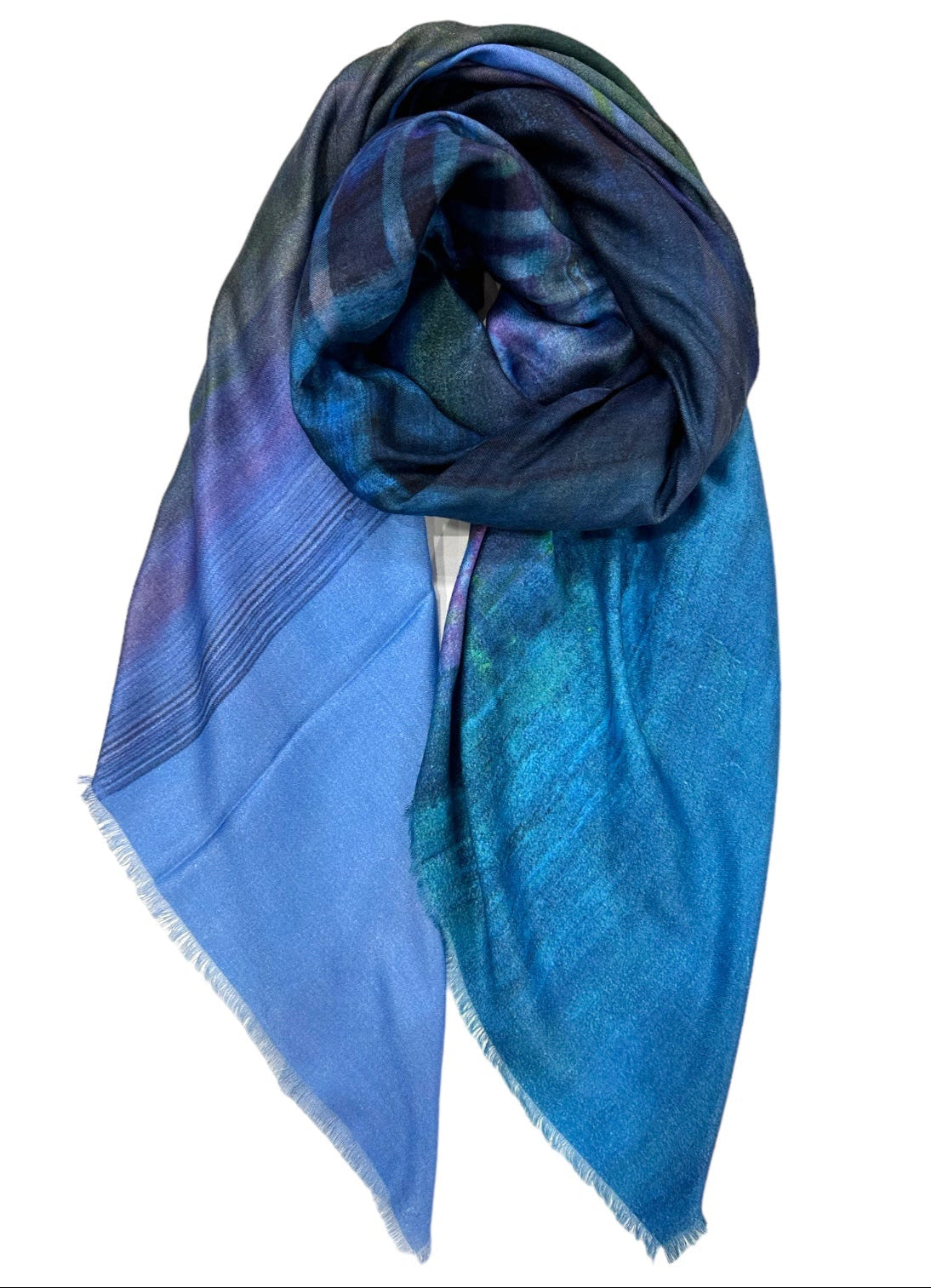 Layered Loch Scape Scarf - Silk