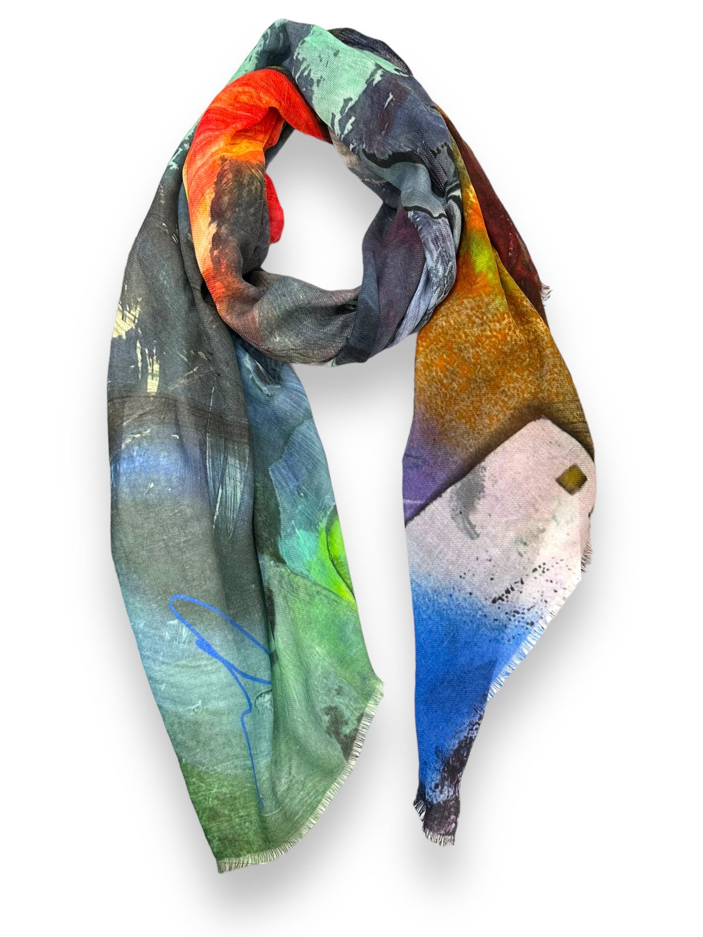 Paint Palette & Paper Scarf - Wool