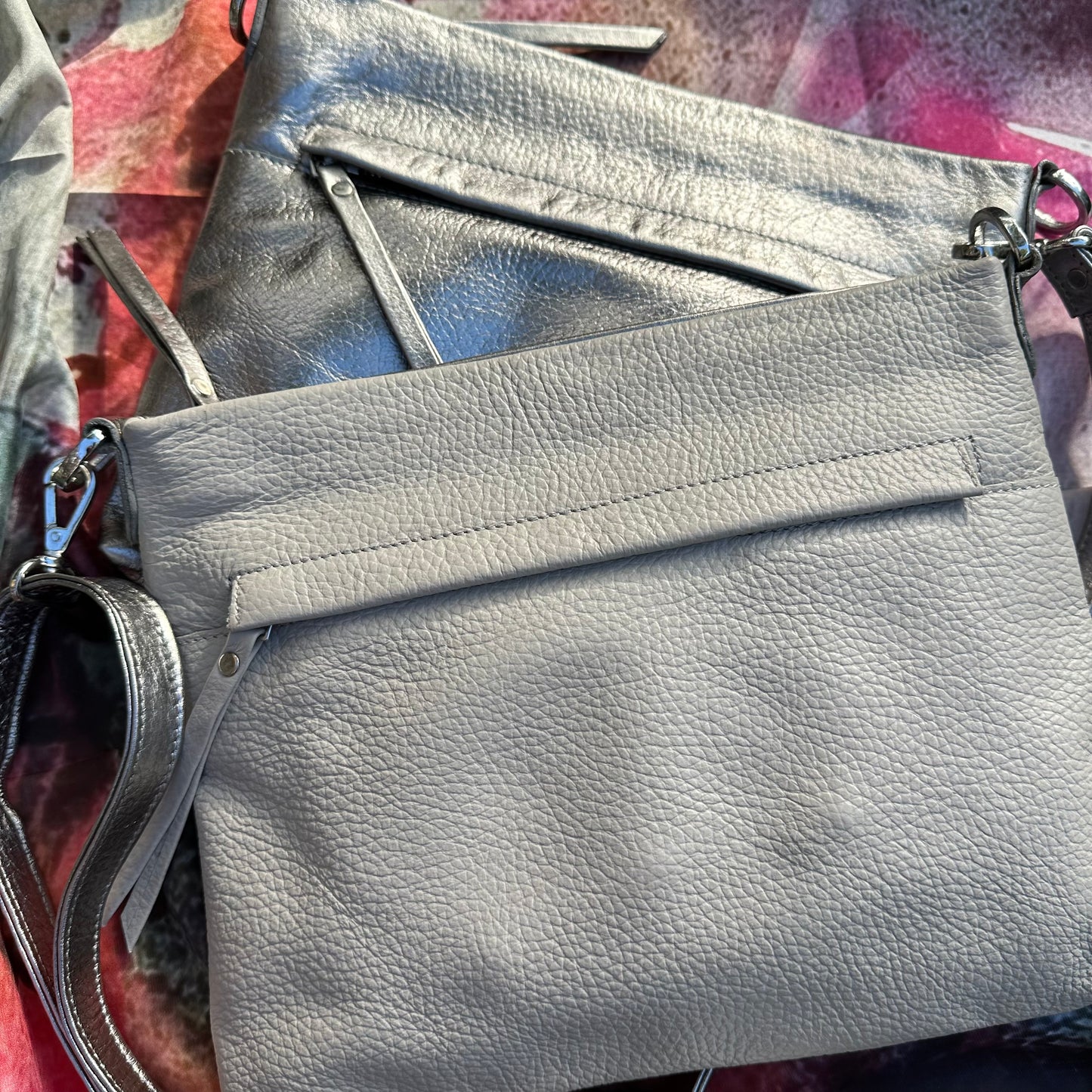 The Waverley Bag - Pewter Mix - Chalk