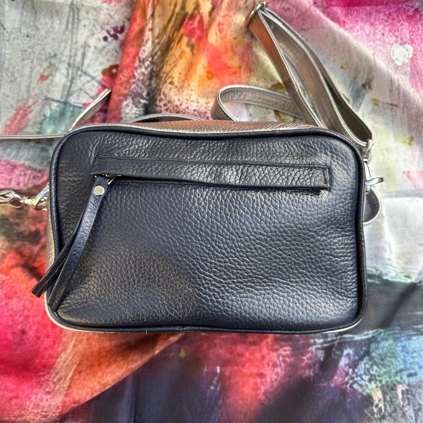 The Studio Box Bag - Pewter Mix - Ink