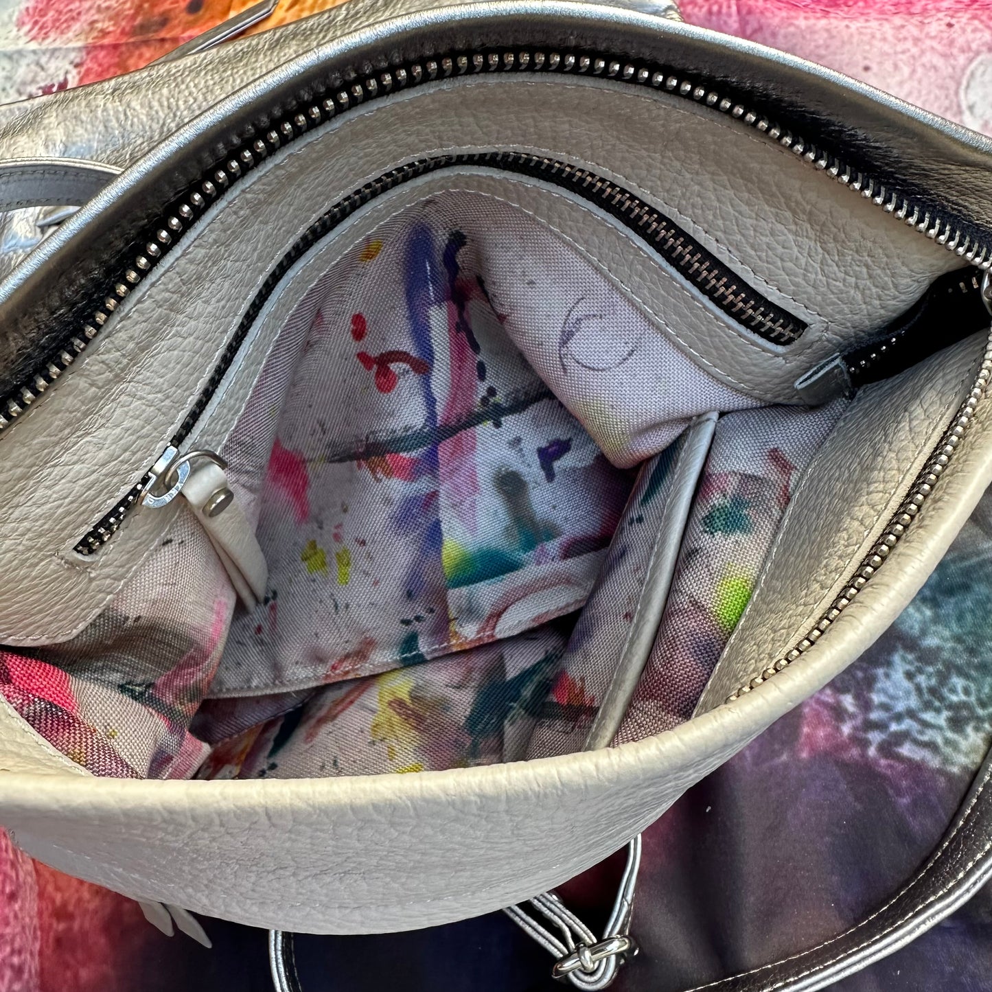 The Waverley Bag - Pewter Mix - Chalk