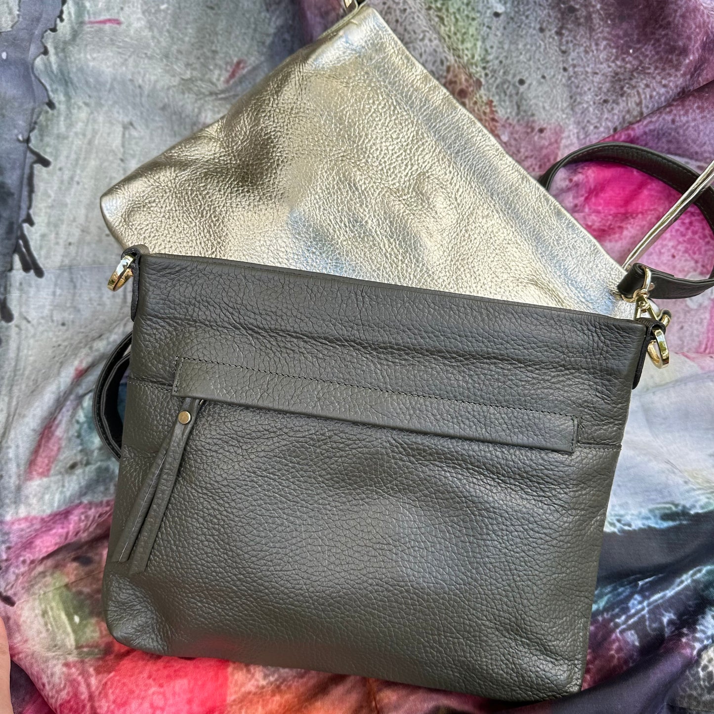 The Waverley Bag - Gold Mix - Khaki