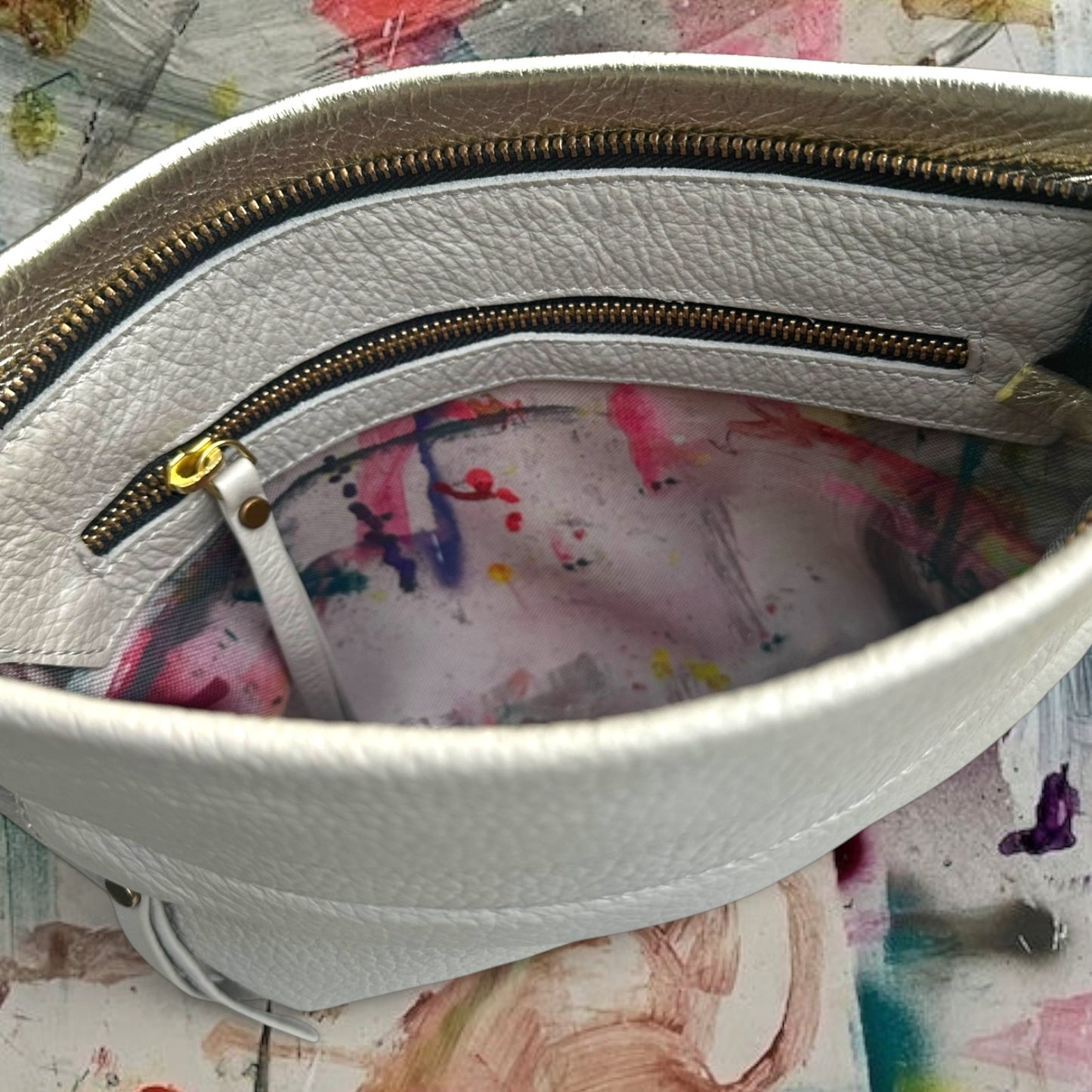 The Waverley Bag - Gold Mix - Chalk