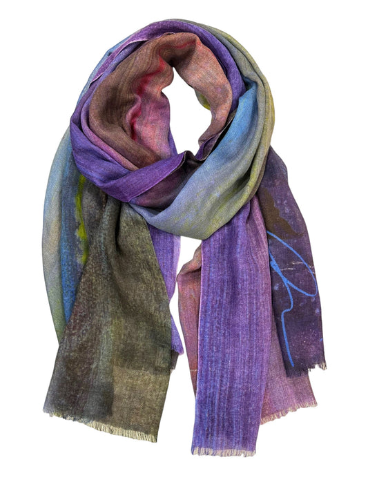 Abstract Scape Scarf - Wool