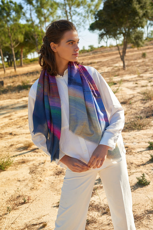 Neon Scape Scarf - Silk