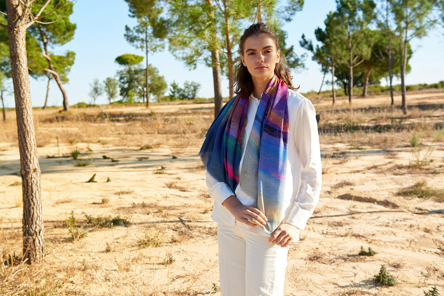 Neon Scape Scarf - Silk