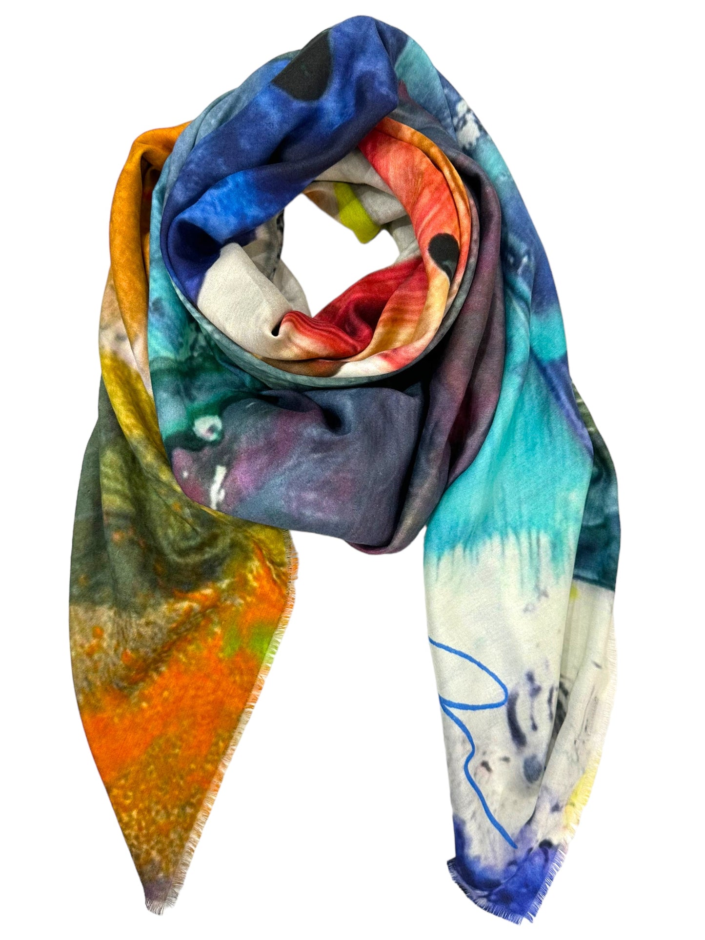 Paint Palette & Paper Scarf - Silk