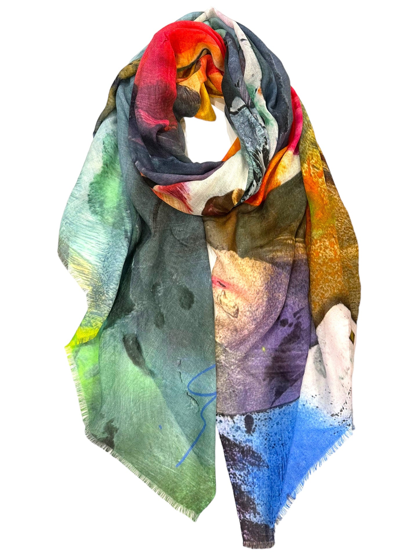 Paint Palette & Paper Scarf - Wool